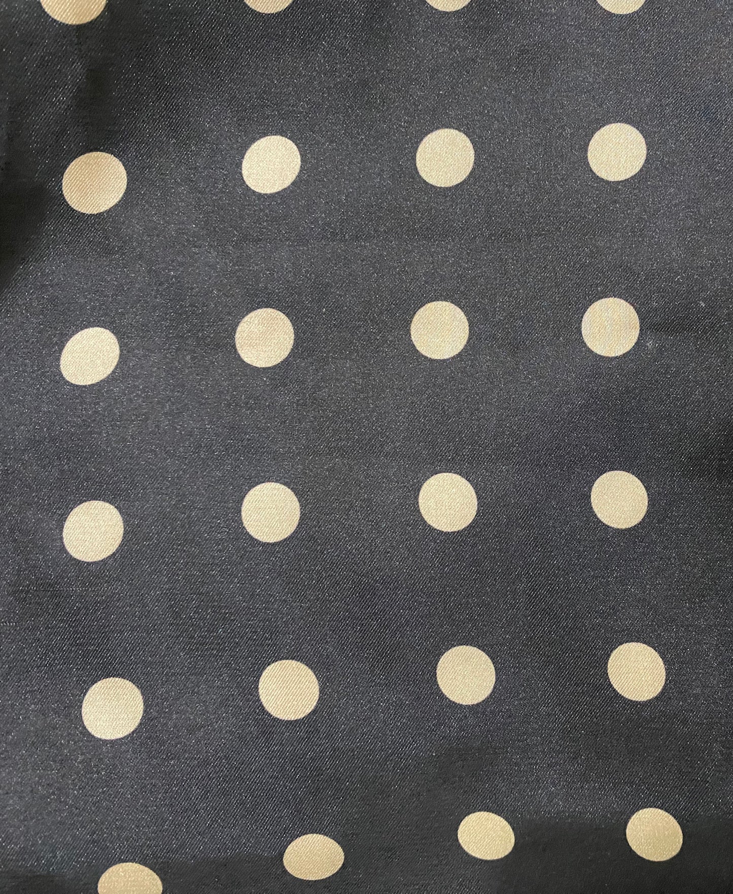 Black Polka Silk Scarf